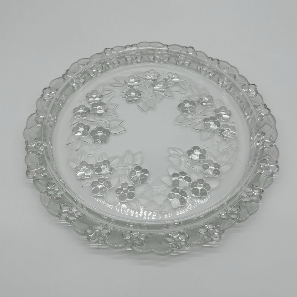 Vintage Mikasa Crystal Carmen Walther‎ Glass Serving Cake Platter